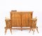 Dry Bar con due sgabelli in vimini, bambù e vimini attribuito a Tito Agnoli, Italia, anni '50, set di 2, Immagine 10