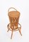 Dry Bar with Two Stools in Rattan, Bamboo and Wicker attributed to Tito Agnoli, Italy, 1950s, Set of 2 18