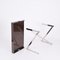 Console or Desk in Chrome and Brown Acrylic Glass by Romeo Rega, Italy, 1970s 17