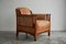 Art Deco Armchair in Oak and Cognac Leather from Schuitema, 1990s 10