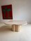 Clover Shape Italian Travertine Coffee Table, Image 1