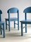 Blue Pine Chairs by Rainer Daumiller, Set of 4 2