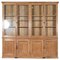 English Glazed Pine Bookcase Cabinet, 1880s 1