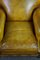 Large English Cowhide Leather Lounge Chair on Wheels 7