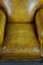 Large English Cowhide Leather Lounge Chair on Wheels, Image 7