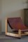 Italian Modern Lounge Chairs and Ottomans in Leather and Elm by Francesco Lucianetti, 1960s, Set of 4, Image 7