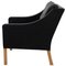 Model 2207 Lounge Chair in Black Leather from Børge Mogensen, 2000s 4