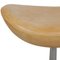 Egg Footstool in Patinated Natural Leather by Arne Jacobsen, 2000s 4