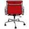 Ea-217 Office Chair in Red Leather by Charles Eames, Image 3