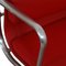 Chaise de Bureau Ea-217 en Cuir Rouge par Charles Eames 11