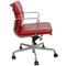 Chaise de Bureau Ea-217 en Cuir Rouge par Charles Eames 2