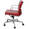 Chaise de Bureau Ea-217 en Cuir Rouge par Charles Eames 4
