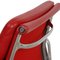 Silla de oficina Ea-217 de cuero rojo de Charles Eames, Imagen 13
