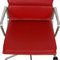 Silla de oficina Ea-217 de cuero rojo de Charles Eames, Imagen 6