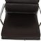 Chaise de Bureau Ea-217 en Cuir Marron Foncé par Charles Eames 11