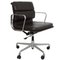 Ea-217 Office Chair in Dark Brown Leather by Charles Eames 3