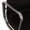 Silla de oficina Ea-217 de cuero marrón oscuro de Charles Eames, Imagen 7