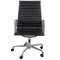 Sedia da ufficio Ea-119 in pelle nera di Charles Eames, anni '90, Immagine 1