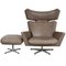 Oksen Lounge Chair with Footstool by Arne Jacobsen, Set of 2 2