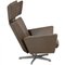 Oksen Sessel mit Fußhocker von Arne Jacobsen, 2er Set 4
