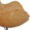 Egg Chair in Patinated Natural Leather by Arne Jacobsen, 2000s 17