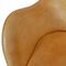 Sedia Egg in pelle naturale patinata di Arne Jacobsen, inizio XXI secolo, Immagine 11