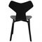 Grandprix Chair in Black Lacquered Ash with Wooden Legs by Arne Jacobsen 3