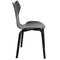 Chaise Grandprix en Frêne Laqué Noir avec Pieds en Bois par Arne Jacobsen 2