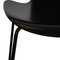 Chaise Grandprix en Frêne Laqué Noir par Arne Jacobsen 11