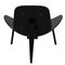 Black Shell Chair in Natural Leather by Hans Wegner, 2000s, Image 3