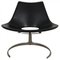 Scimitar Chair in Black Leather by Fabricius and Kastholm, 1980s, Image 1