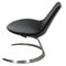 Scimitar Chair in Black Leather by Fabricius and Kastholm, 1980s, Image 5