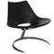 Scimitar Chair in Black Leather by Fabricius and Kastholm, 1980s 3