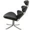 Corona Stuhl aus schwarzem Leder von Erik Jørgensen 5