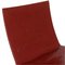 Silla Pk-22 de cuero anilina rojo de Poul Kjærholm, Imagen 7