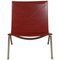 Pk-22 Chair in Red Aniline Leather by Poul Kjærholm 4
