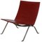 Pk-22 Chair in Red Aniline Leather by Poul Kjærholm 1