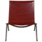 Silla Pk-22 de cuero anilina rojo de Poul Kjærholm, Imagen 3