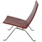 Silla Pk-22 de cuero anilina rojo de Poul Kjærholm, Imagen 6