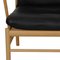 Chaise Colonial en Cuir Noir par Ole Wanscher 5