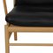 Colonial Stuhl aus schwarzem Leder von Ole Wanscher 5