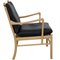 Chaise Colonial en Cuir Noir par Ole Wanscher 2