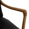 Chaise Colonial en Cuir Noir par Ole Wanscher 9