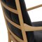 Colonial Stuhl aus schwarzem Leder von Ole Wanscher 12