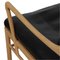 Colonial Stuhl aus schwarzem Leder von Ole Wanscher 6