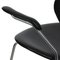Butacas Series Seven de cuero negro de Arne Jacobsen, años 90, Imagen 15