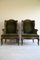 Oak Upholstered Armchairs, Set of 2 2