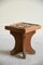 Vintage Small Carved Stool, Image 1