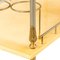 Mid-Century Modern Lacquered Goatskin and Brass Bar Cart attributed to Aldo Tura, 1970s, Image 4