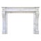 Large Louis XVI Carrara Marble Fireplace Mantel, 1850s 1